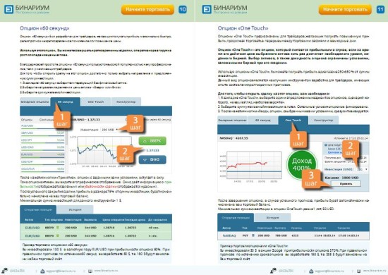 Обучающее пособие по бинарам от компании Бинариум