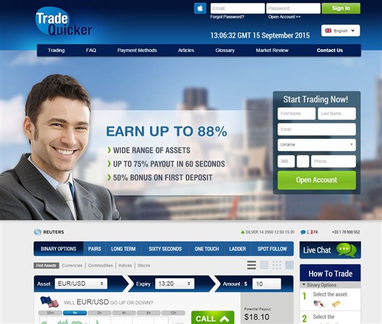 Обзор брокера TradeQuicker – английский брокер с опционами Ladder